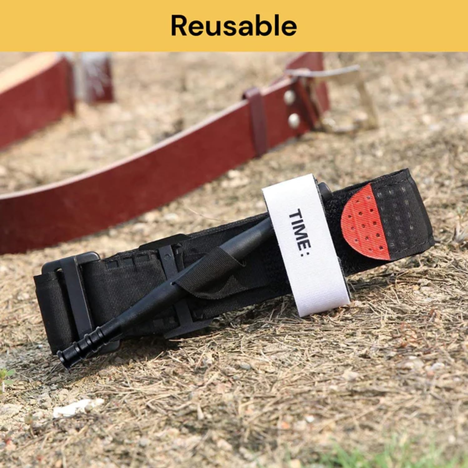 EZONEDEAL Outdoors Camping Spinning Military Combat Emergency Tourniquet - One-Handed Operation Tourniquet Medical First Aid Equipment for Family Children School Training image number 5