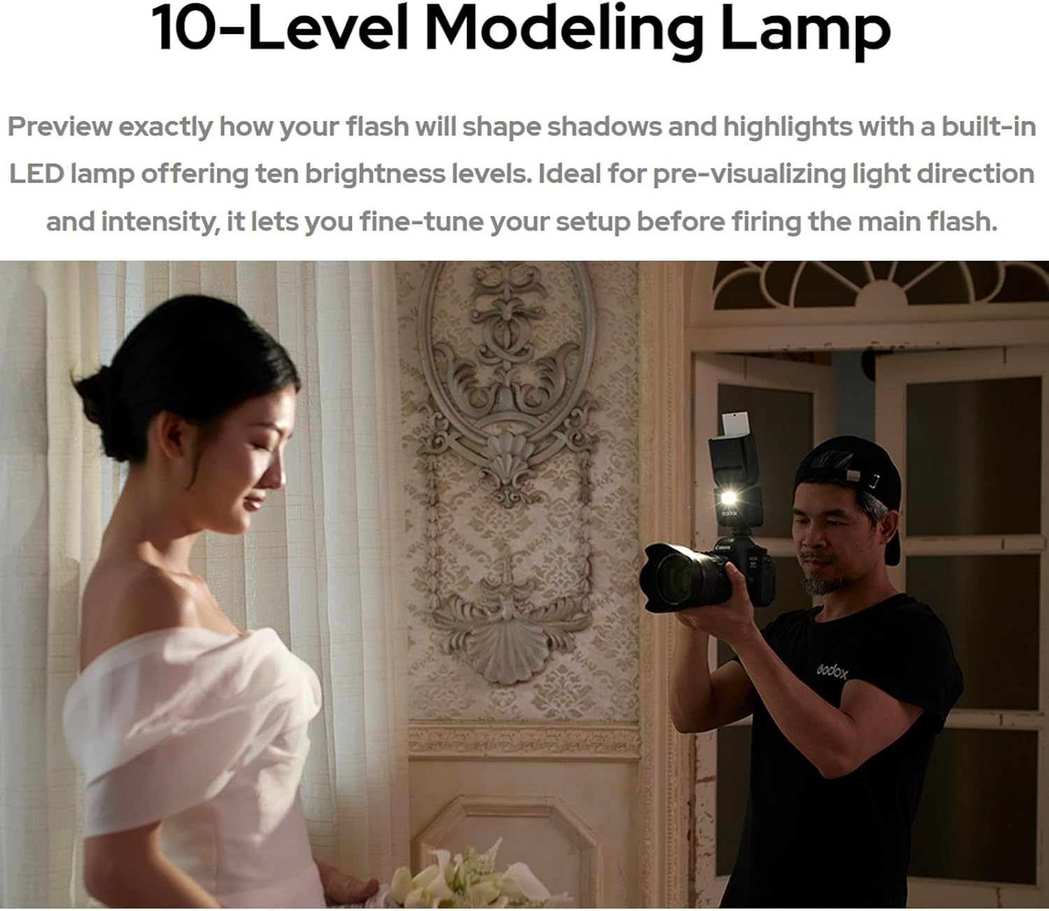 Godox V480-O TTL Flash for Olympus Panasonic Cameras, GN50 1/8000 HSS, 650 Full Power Flash, 1.7S Recycle Time, 2.4G Wireless, Built-In Modeling Light, Li-Ion Battery Touchscreen Speedlight (V480O) image number 2