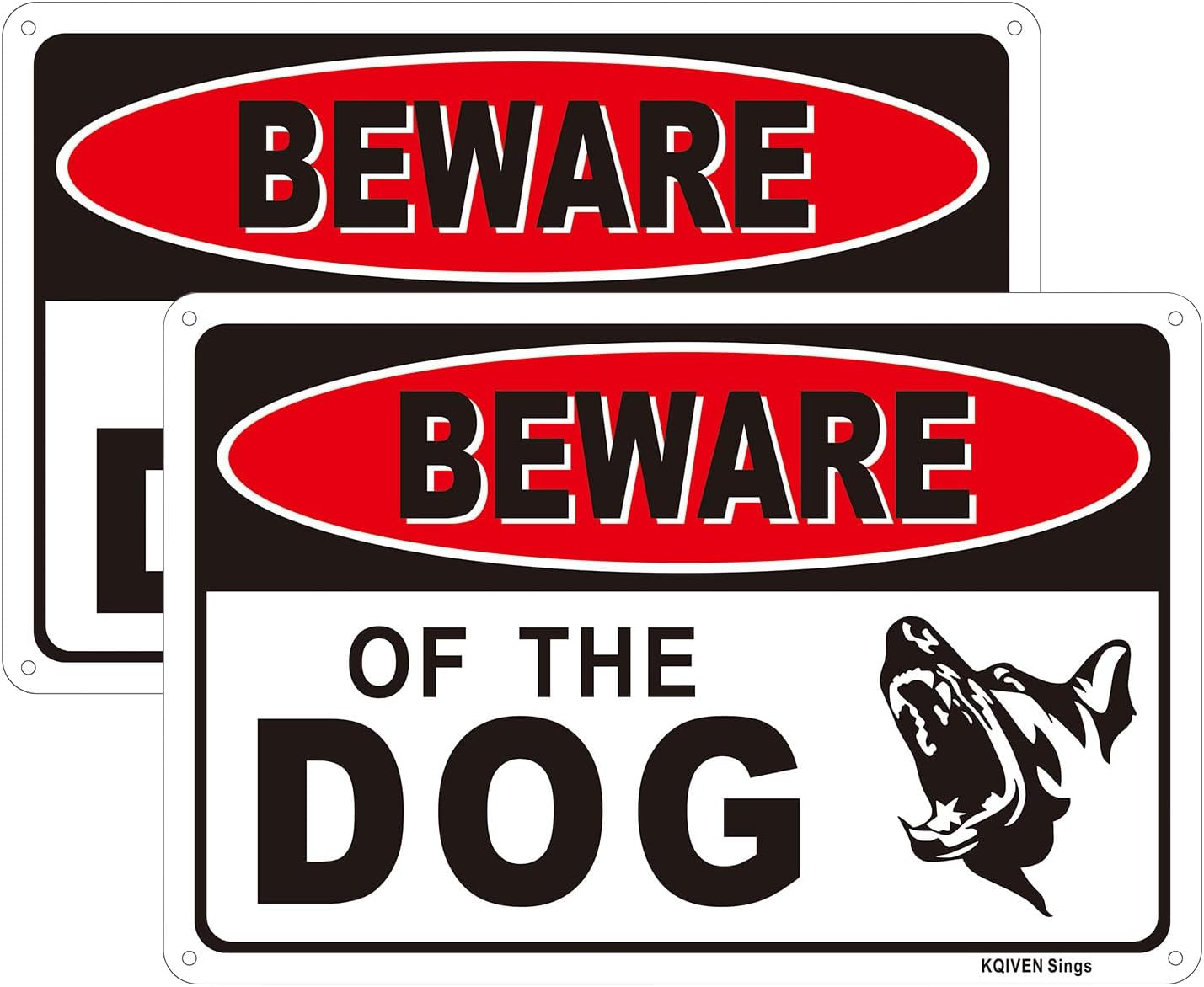 2 Pack 7.87 X 11.8Inches Dogs in Yard Please Close the Gate Sign, Reflective Metal Signs Aluminum Sign Pre-Drilled Holes for Easy Mounting for Fence Door or Gate image number 3