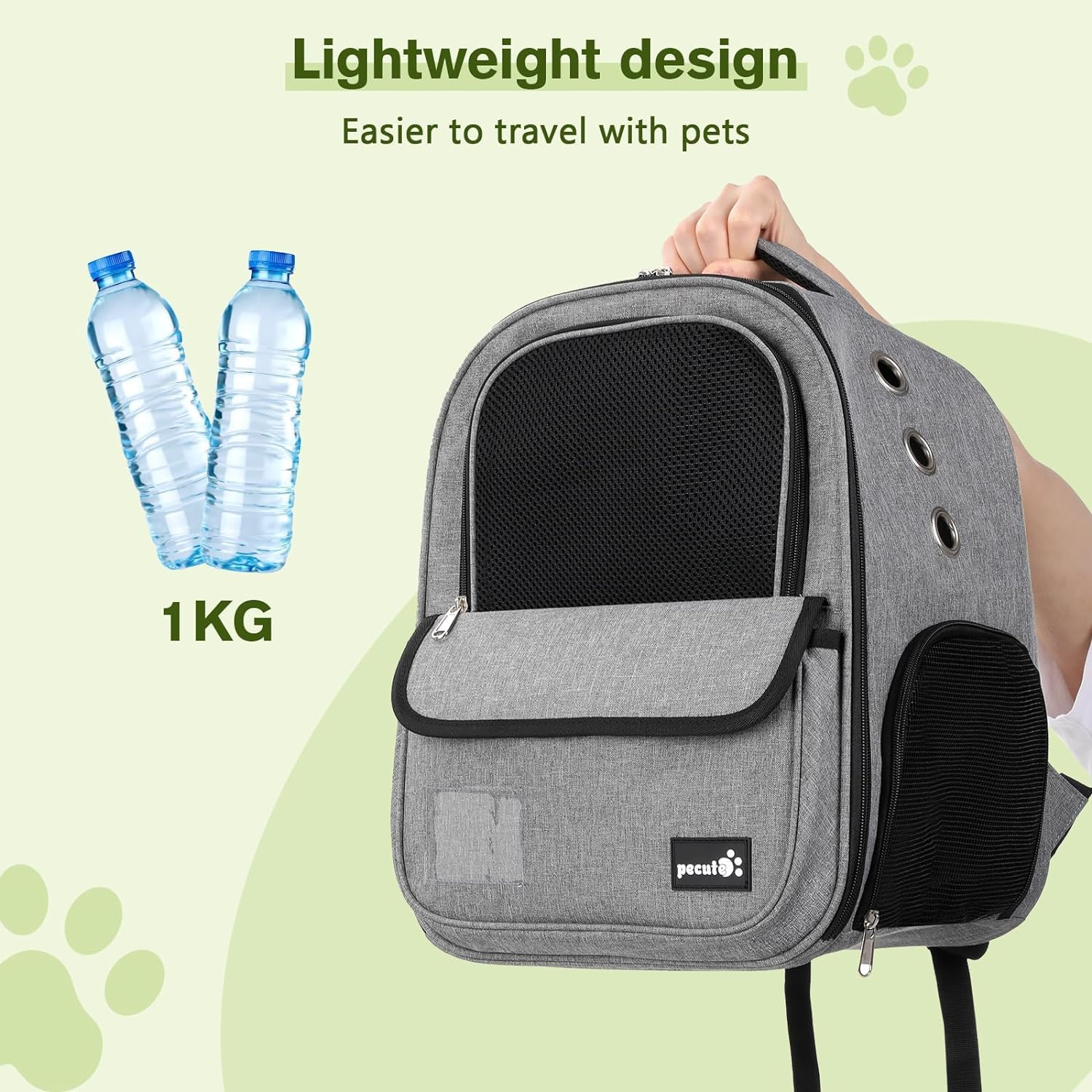 Cat Bag Dog Carrier Pet Carrier Cat Backpack Cat Backpack Carrier for Cat Puppy Cat Carrier Backpacks with Breathable Scratch-Resistant Mesh Cat Carrier Pet Bag Carrier image number 2