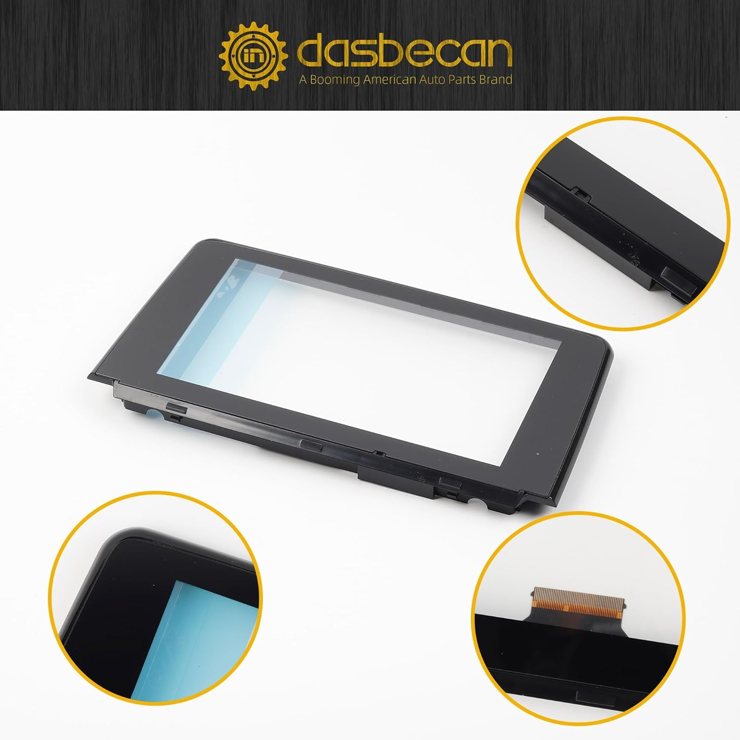 Dasbecan Uconnect 8" Touch Screen Glass Digitizer Navigation Radio Compatible with Mazda CX-9 2016-2018 Replaces# Tk48-611J0,Tk49-611Ja,Tk49-61-1J0A,Tk49-611J0-B image number 1