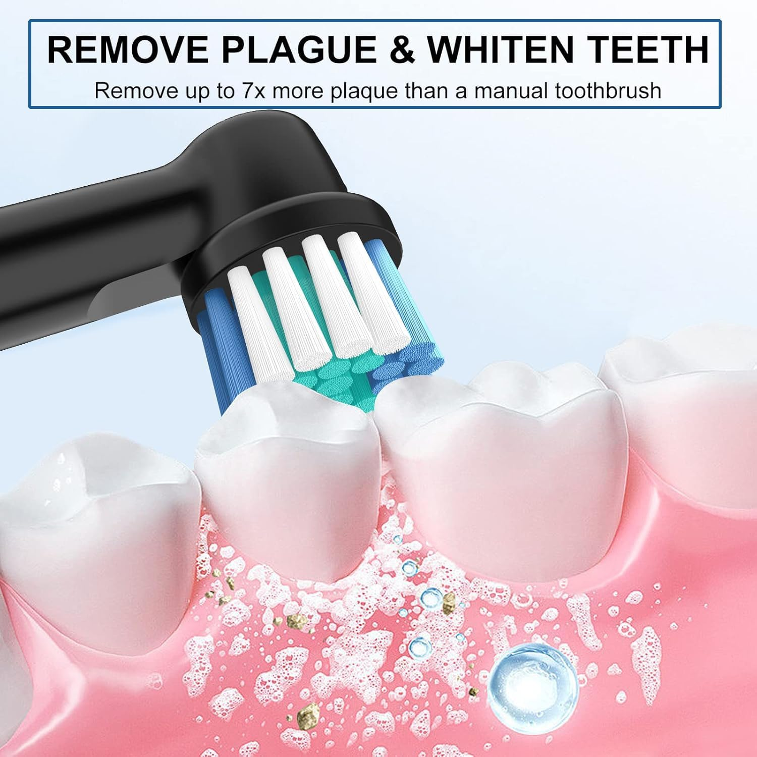 Sensogle Replacement Brush Heads Compatible with Oral B Pro Toothbrush, Fit Vitality Plus, Pro 700 100 300 2000, Precision Floss Sensitive Toothbrush Heads for Deep Clean image number 3