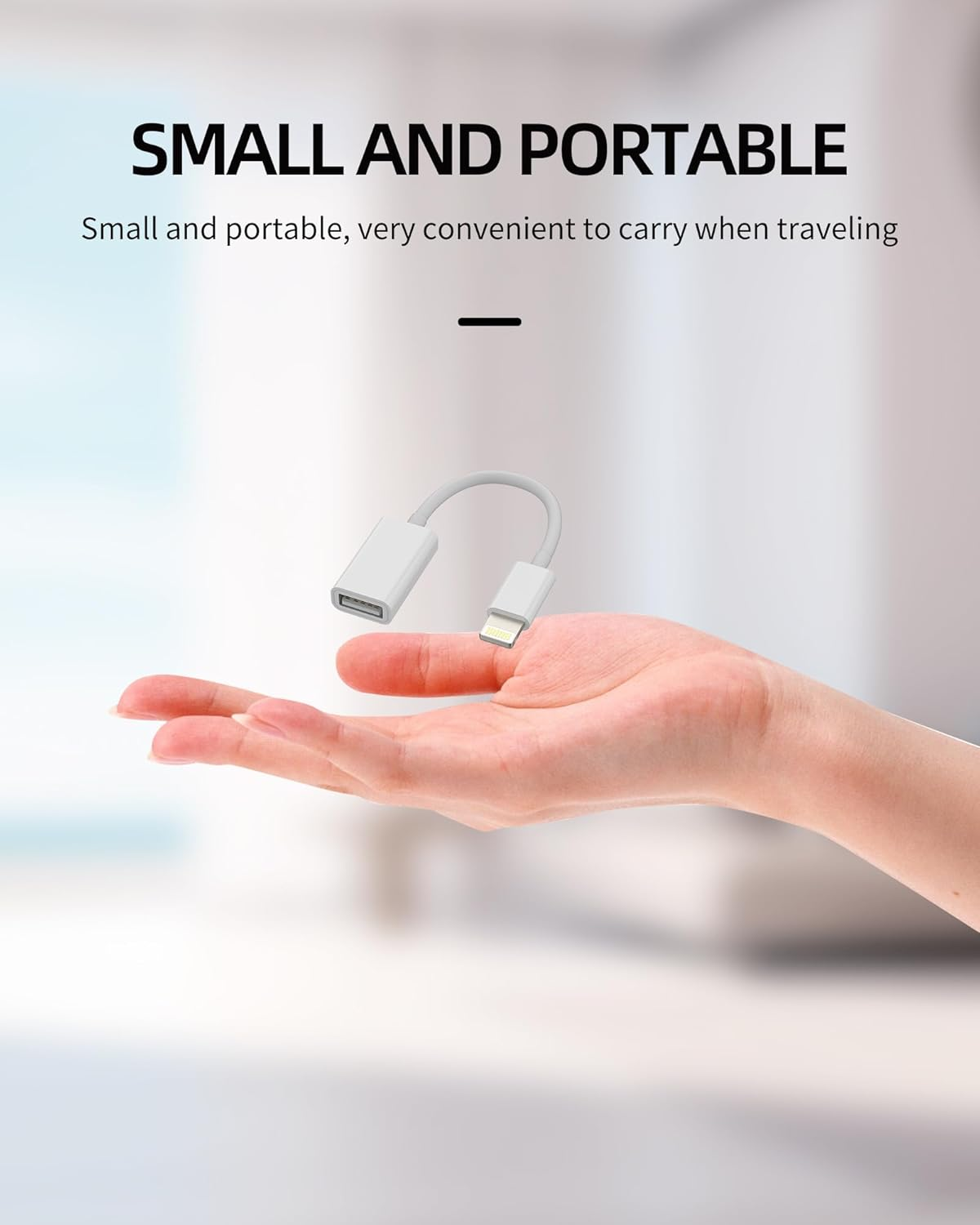 Lightning to USB Adapter OTG 3.0 for Iphone 14 13 12 Pro for Ipad USB-A Female Connector for Apple Flash Drive Card Reader Data Transfer Keyboard Mouse Digital Camera Hub Accessory Memory Stick Dongle image number 3