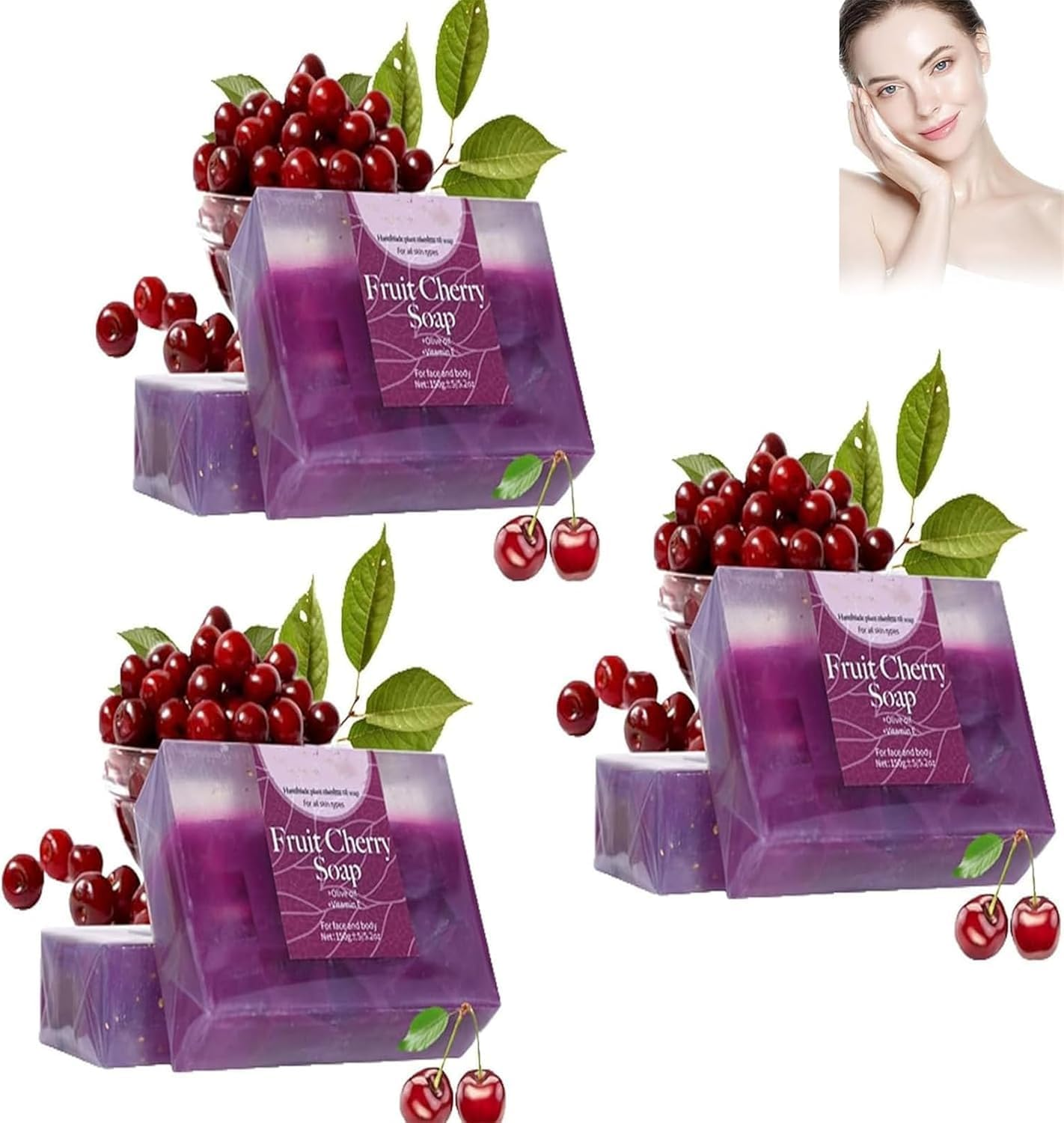 Organic Face Soap,Moisturizing Soap for Body & Face Brighten Skin Colour,All Natural Soap Bar,Suitable for All Skin Types