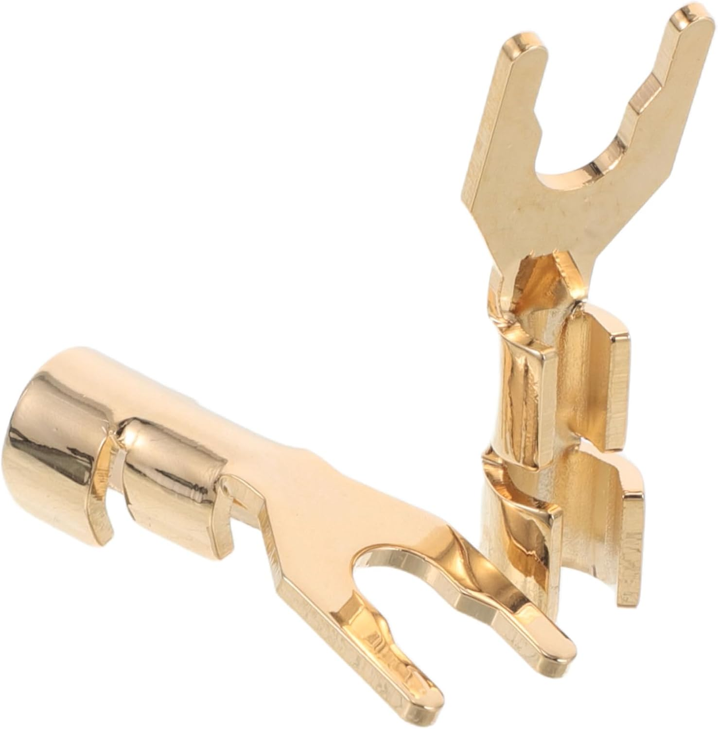 HYTROVE 2Pcs Speaker Wire Connector Banana Plug Hifi Audio Y Spade Plugs Adapters for Home Theater Speakers Audio Amplifiers