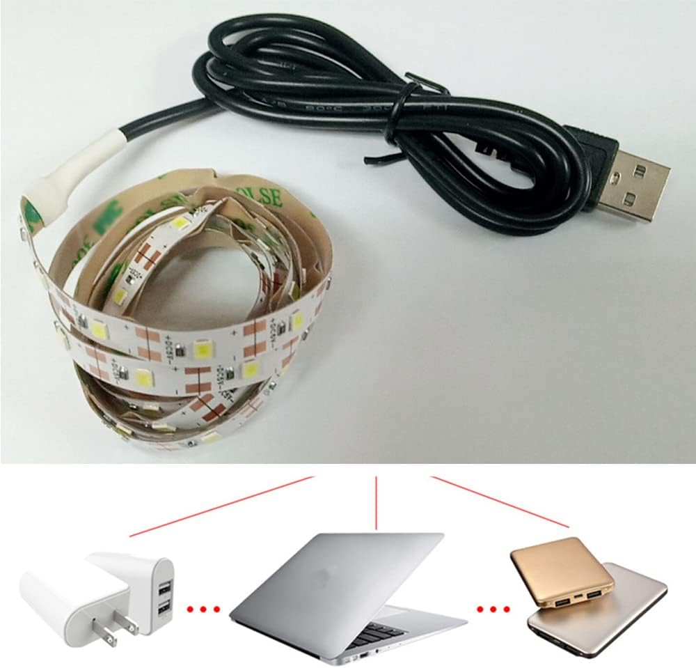 5M Cool White 5V Led Strip Lights 3528 SMD LED Strips Car Boats image number 2