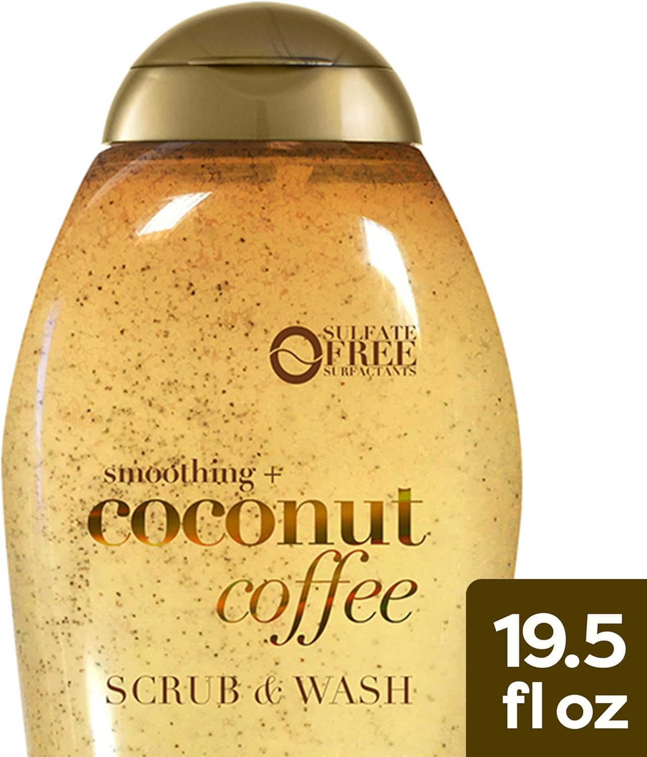 OGX Smoothing + Coconut Coffee Exfoliating Body Scrub with Arabica Coffee & Coconut Oil, Moisturizing Body Wash for Dry Skin, Paraben-Free with Sulfate-Free Surfactants, 19.5 Fl Oz image number 3