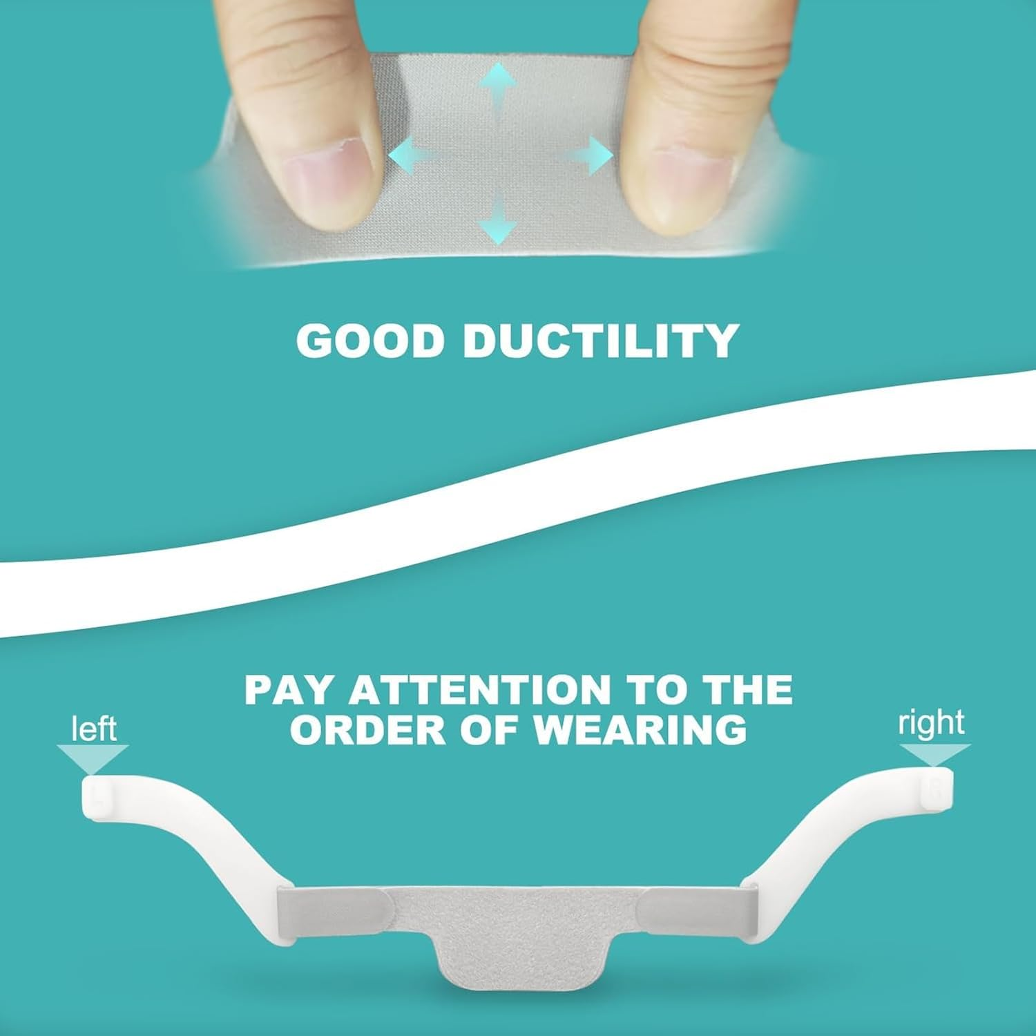 2 Pack Headgear with Arms Compatible with Dreamwear Nasal Mask,Durable Touch and Sufficient Ductility,Soft Material Made,Great Comfort and Softness image number 4