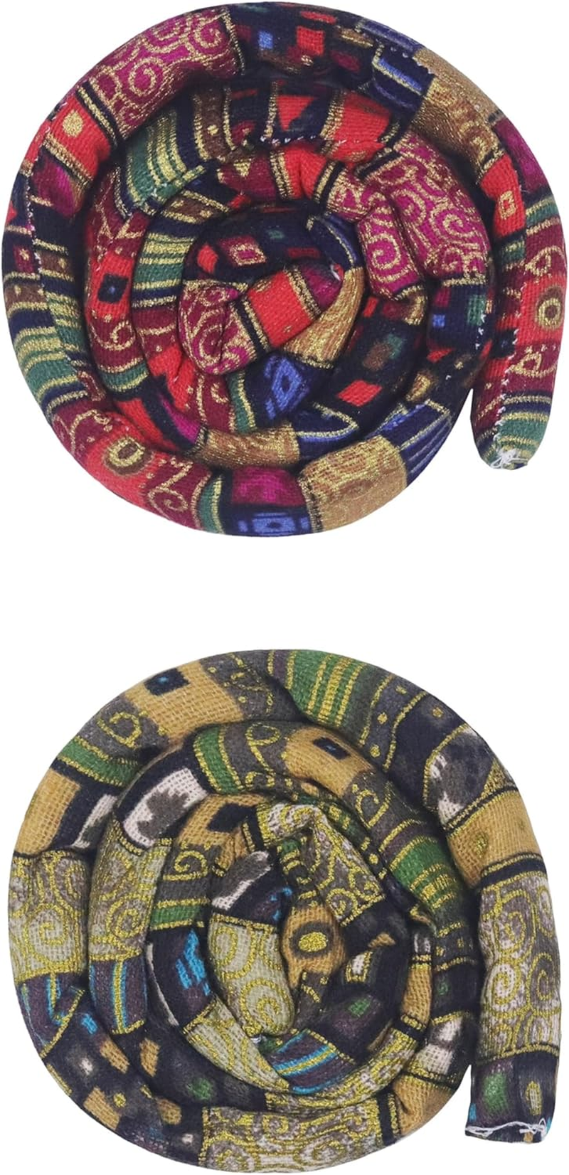 Sonnorel 2 Colour Hair Maker Flexible Hair Band Sponge Dreadlocks Twist Hair Styling Curl Dreadlock Accessories Dreadlock Hair Scrunchie for Women and Men Ponytail Holder Colourful Bendable Hair Ties image number 1