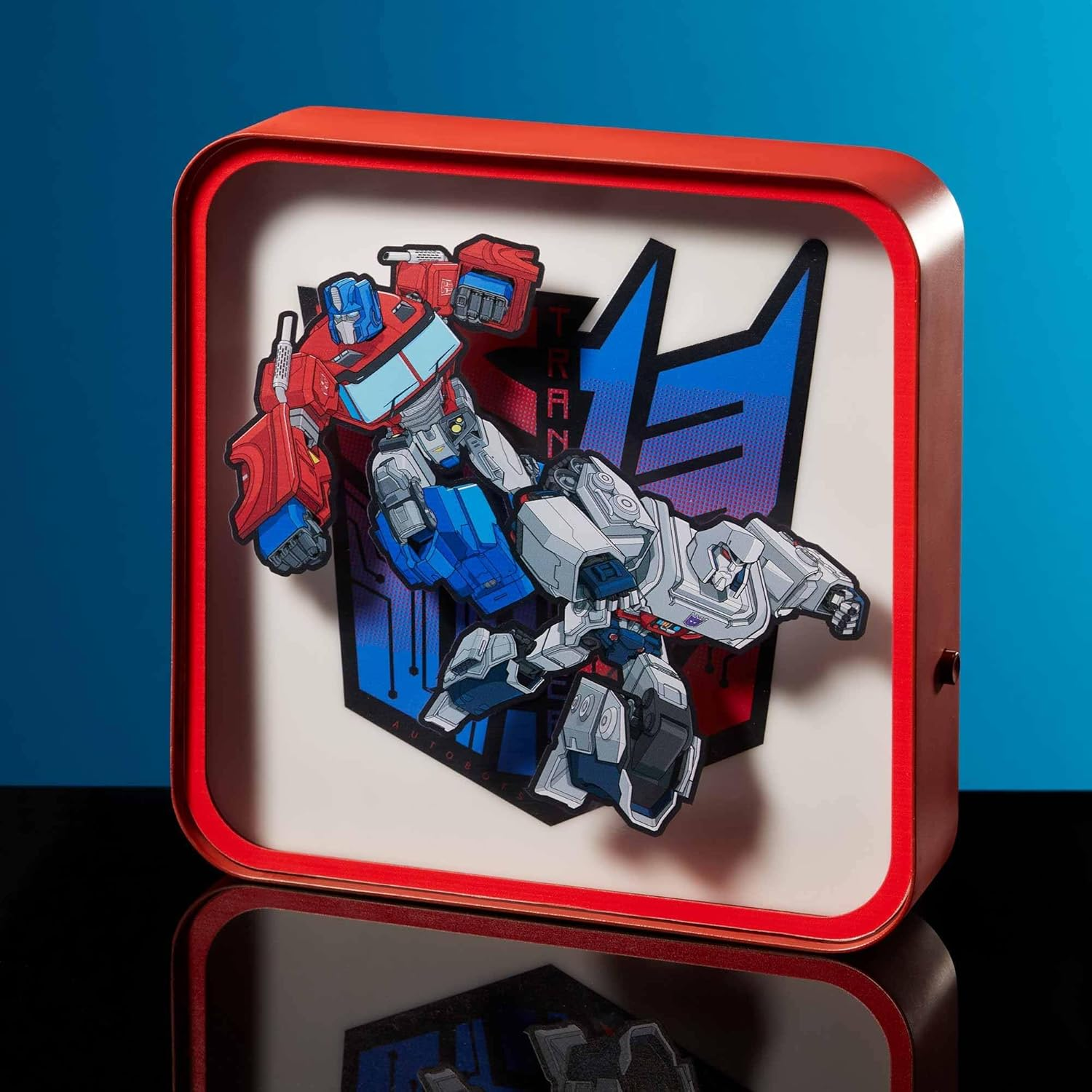 Numskull Official Transformers Acrylic Logo Desk Lamp Wall Light for Bedroom, Office, Home, Study, Work - Official Transformers Merchandise