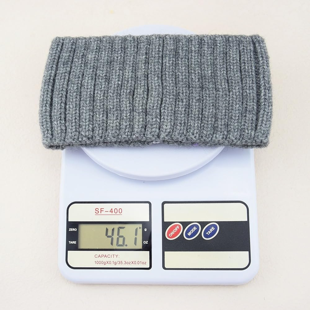 Wambere 1 X Winter Headband, Women'S Headband, Knitted Hair Band, Warmer Hairband, Elastic Ear Warmers, Headband, Wide Brimmed Headband for Face for Girls and Women, Light Blue image number 5