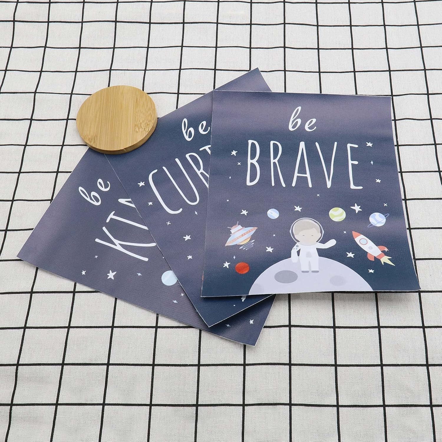 5Pcs Space Wall Prints Unframed Space Inspirational Posters 8 X 10 Inch Planet Motivational Quote Pictures for Playroom Bedroom Classroom Decor College Dorm image number 2