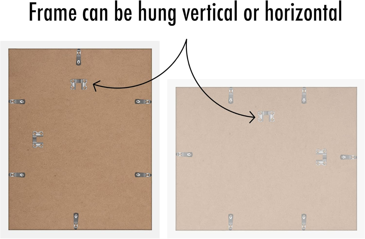 Americanflat 11X14 Picture Frame with Polished Plexiglass - Set of 5 - Use as 8X10 Frame with Mat or 11X14 Frame without Mat - Galleria Collection - Gallery Wall Frame Set for Wall Display - White image number 3