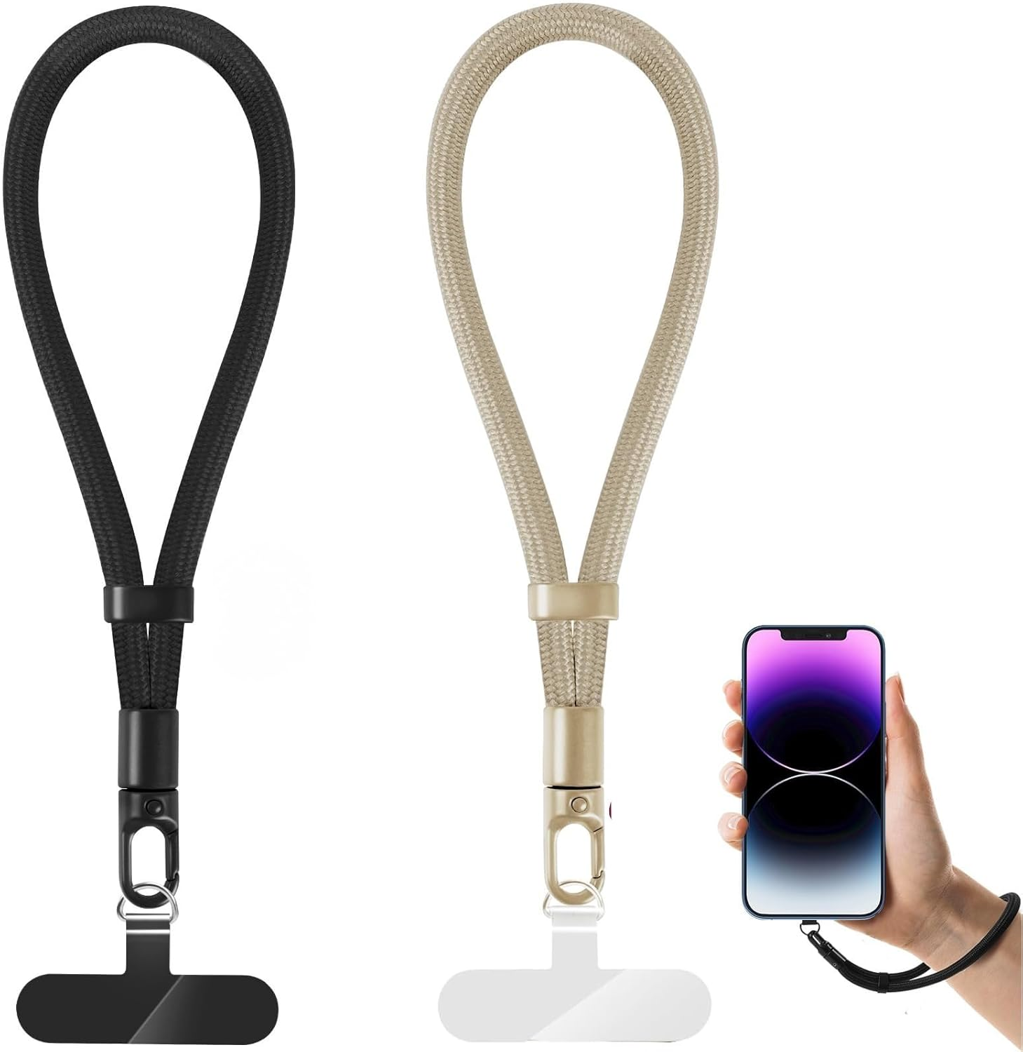 Phone Lanyard, 1 Pack Adjustable Cell Phone Lanyard Strap, Hand Wrist Strap with Tether Tabs for Smartphones