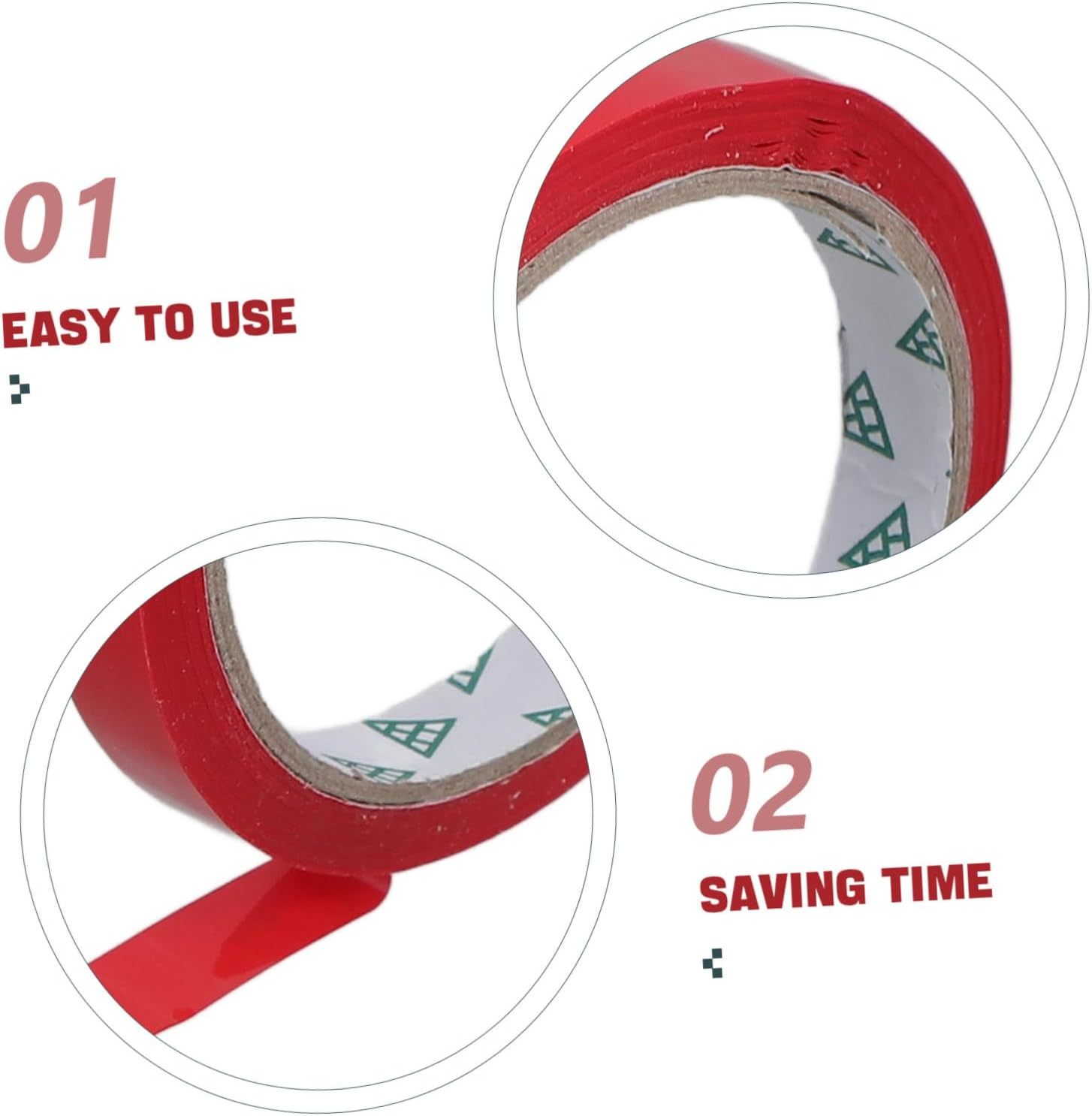 MUCKLILY 10Pcs Produce Adhesive Tape 12Mm X 45M Colorful Plastic Bag Sealing Tape for Fruits and Vegetables Freshness Preservation Packaging - Red image number 6