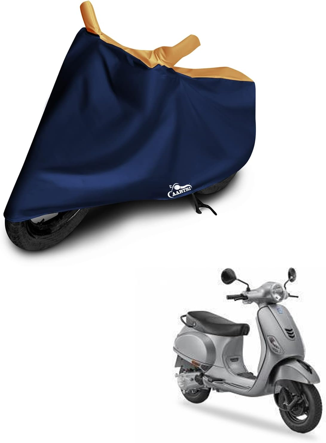 AARTRI Body Cover for Vespa Urban Club 2022(BS -2,3,4,6) Legitimate UV Protection,Dustproof Body Cover(Strip Orange) image number 2