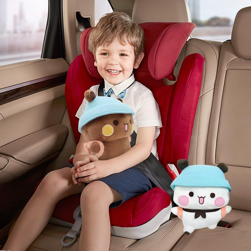 LUFEIS Bubu Dudu Cuddly Toy, 2 Pieces Bubu Dudu Plush, Charming Soft Plush Toy Cushion, Bear Panda Bubu Dudu Cuddly Toy, Birthday Party Gifts for Boys and Girls image number 4