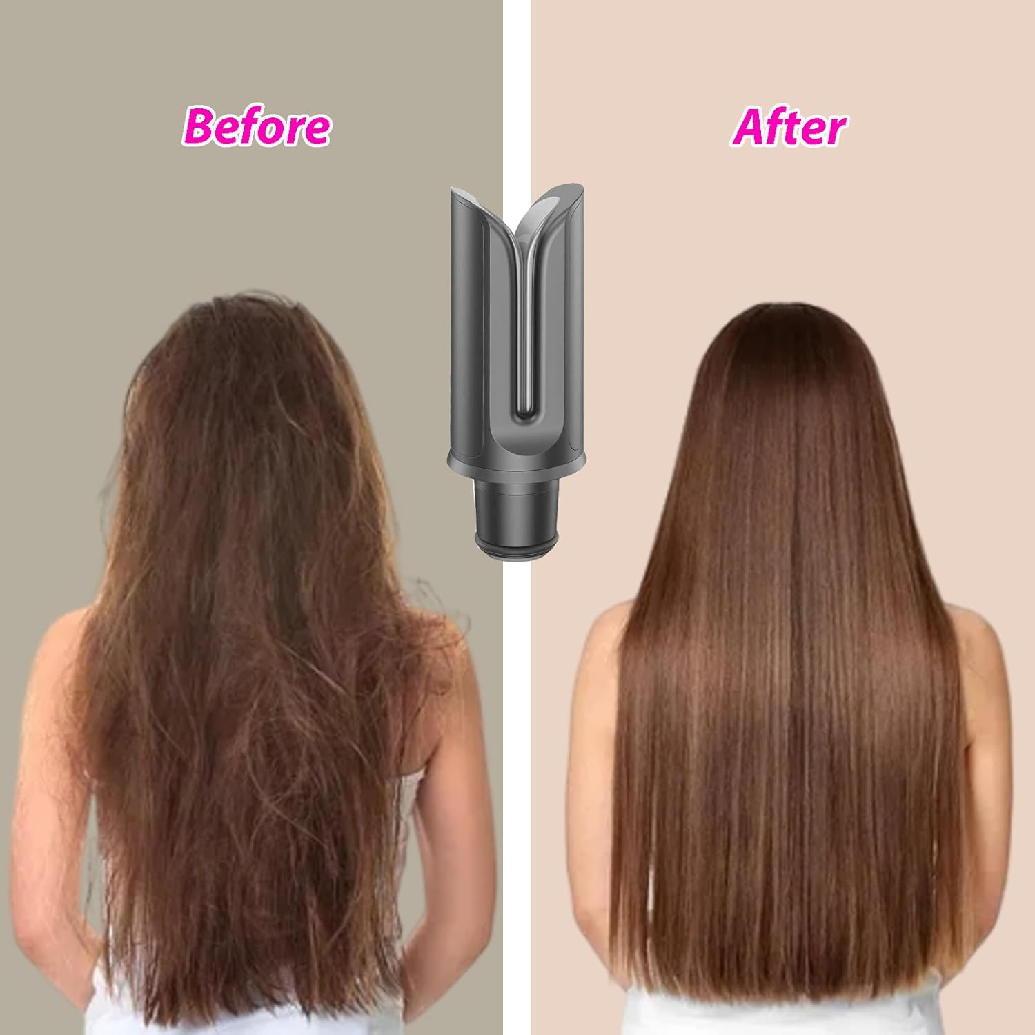 Hair Straightener Attachment Nozzle for Dyson Supersonic Hair Dryer HD15 HD08 HD01 HD02 HD03 HD04, Hair Dryer Hair Styling Plate Clip Straightening Tool Nozzle Replacement