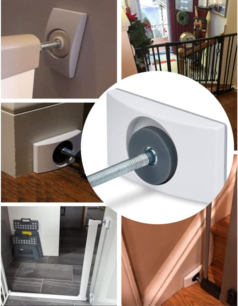 4 Pcs Safety Baby Gate Wall Protector Stair Gate Extension Wall Saver for Baby, Pet, Stair, Door, Wall Surface Safety image number 1
