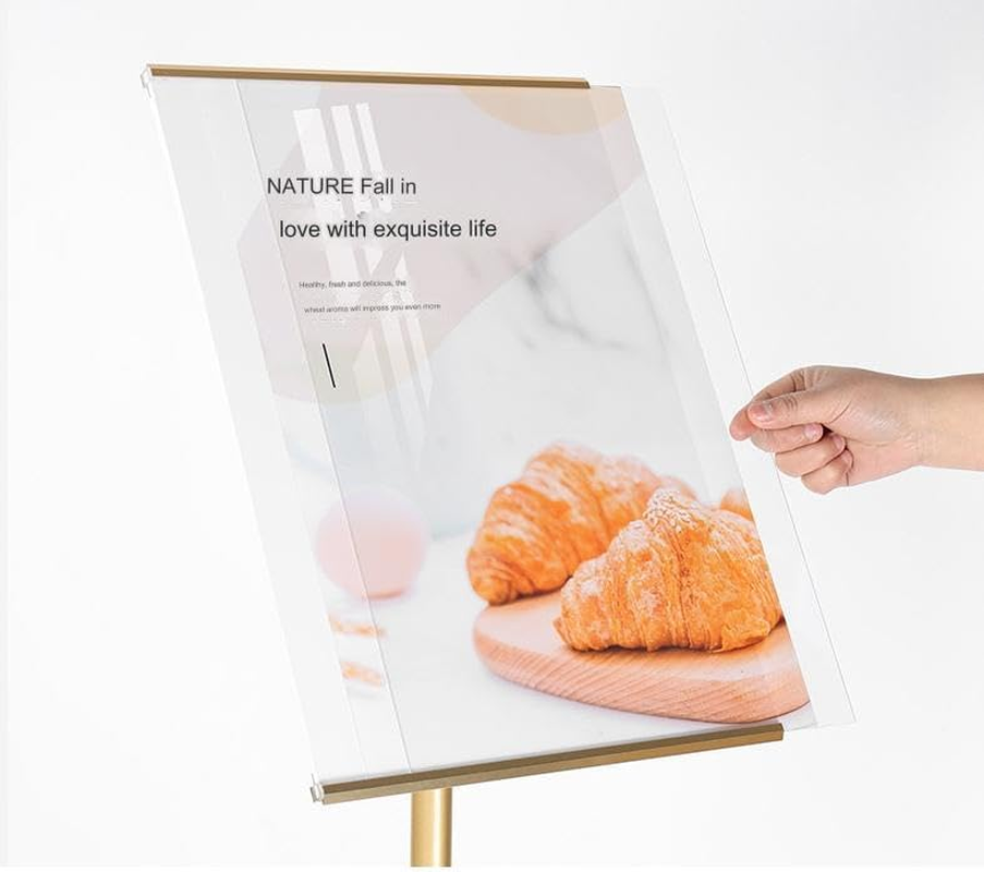 A3 A4 Premium Floor Poster Stand Business Menu Display Foyer Pedestal Sign Holde (BLACK, A4) image number 3