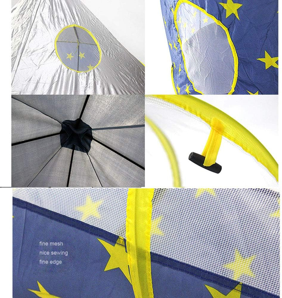 3 in 1 Sky Style Large Play Tent Crawling Tunnels and Ball Pit Set for Toddlers Indoor Outdoor with Carrying Bag (Blue) - Ocean World image number 2