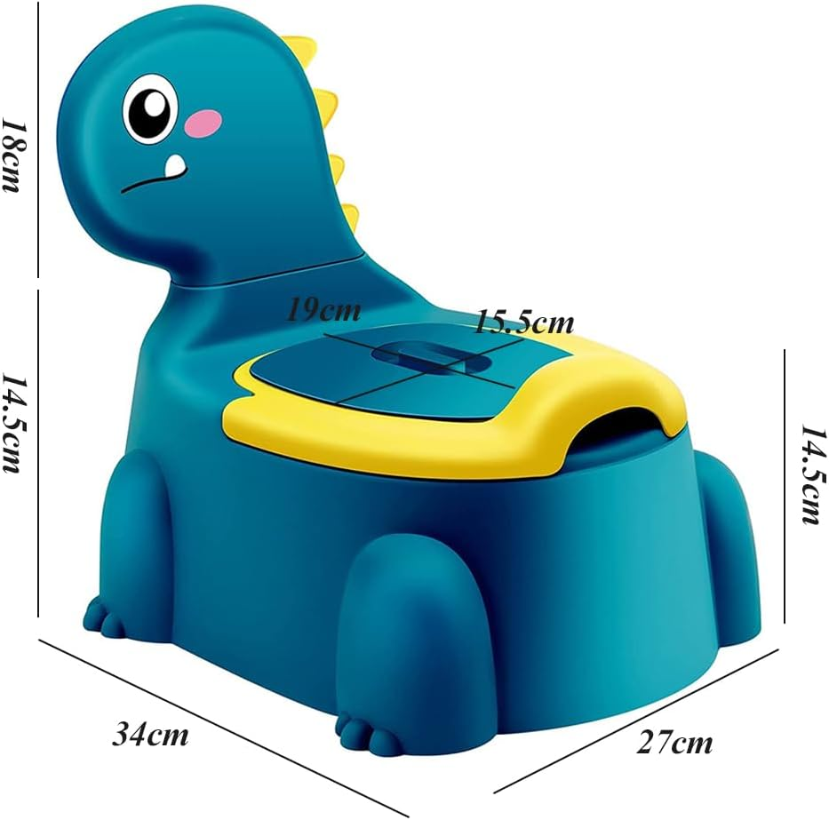 Dinosaur Potty Training Seat, Toddler Potty Chair, Toddler Portable Toilet, Training Toilet with Non-Slip Rubber Mat, Suitable for Boys Girls Kids Toddler (34 * 27 * 32.5 CM) image number 6