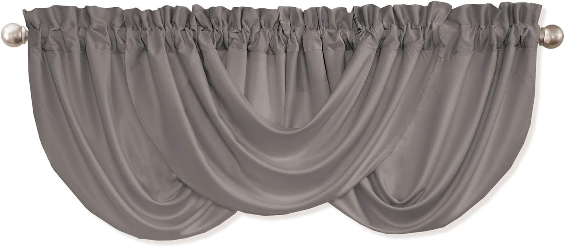 Lush Decor Lucia Valance,42"X18" Gray image number 3
