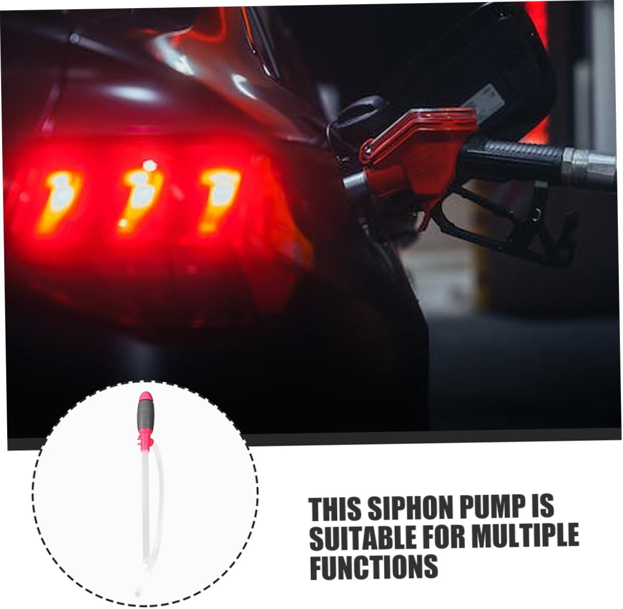 GLEAVI 2 Pcs Manual Car Fuel Transfer Pump Siphon Hose Kit High Flow Oil Pump for Gasoline and Water Transfer Auto Accessories