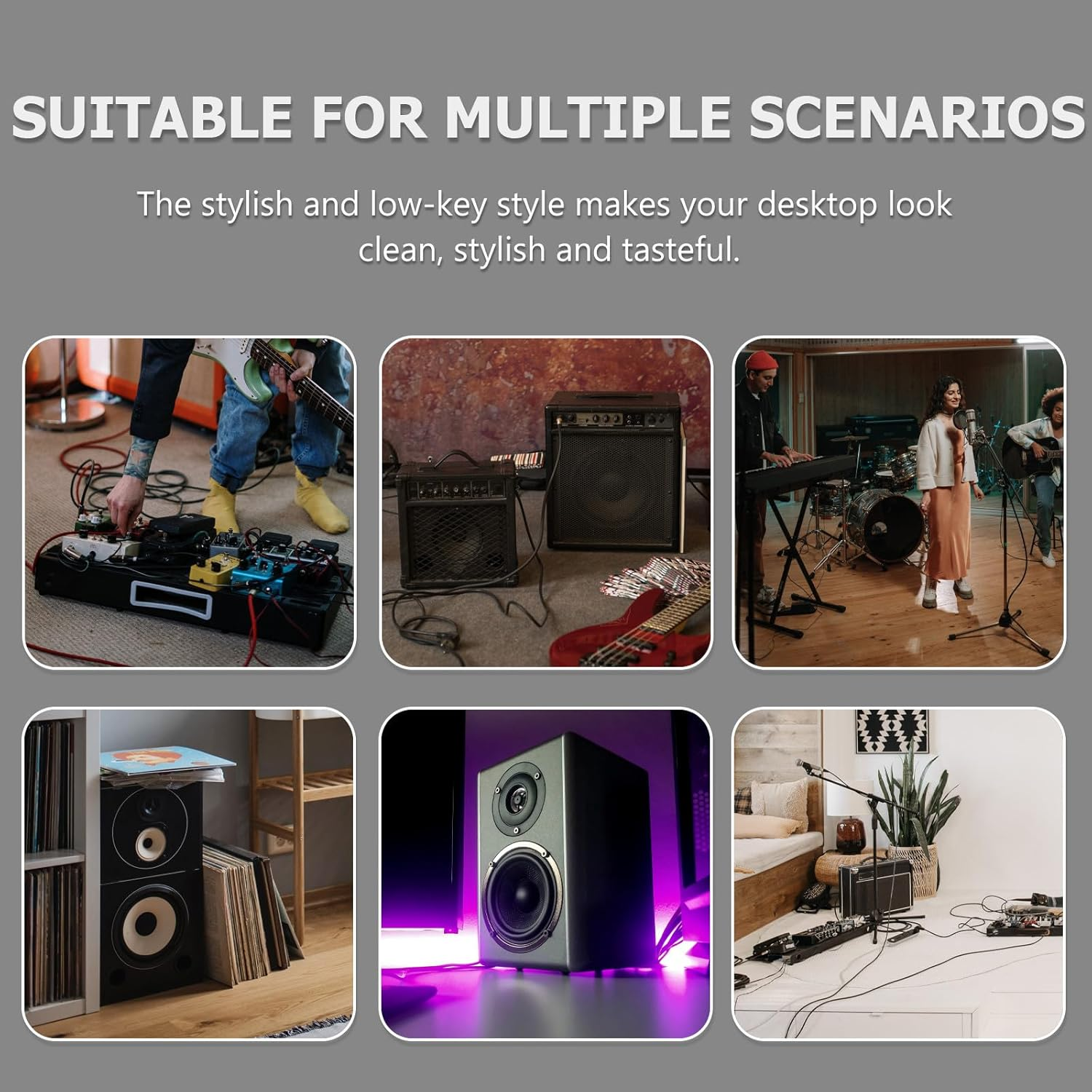 VANZACK 4Pcs Speaker Isolation Feet with Spring Vibration Dampers, Black Speaker Base Mats for Hifi Subwoofer and Amplifier Isolation, Audio Equipment Anti-Vibration Pads for Home Audio image number 1