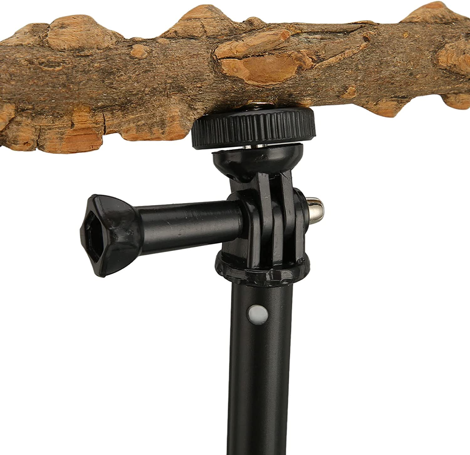 Play Stand, Adjustable Telescopic Stand, Naturals Wood Perch Play Stand with Potty Tray, Portable Bird Cage Branch Perch Accessories image number 6