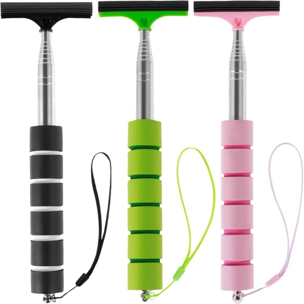 Car Rearview Mirror Wiper, 3 Pcs Portable Side Mirror Squeegee, Multifunctional Car Squeegee, Retractable Window Squeegee, Cleaning Tool for Windows, Mirrors image number 3