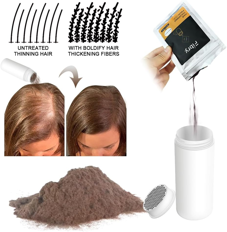 FIBRY Hair Volume Powder, 100% Natural Fibres, Instant Hair Thickening or Fine Hair, Instant Healing against Thinning and Baldness (Colour, Light Blonde - Light Blonde) image number 2