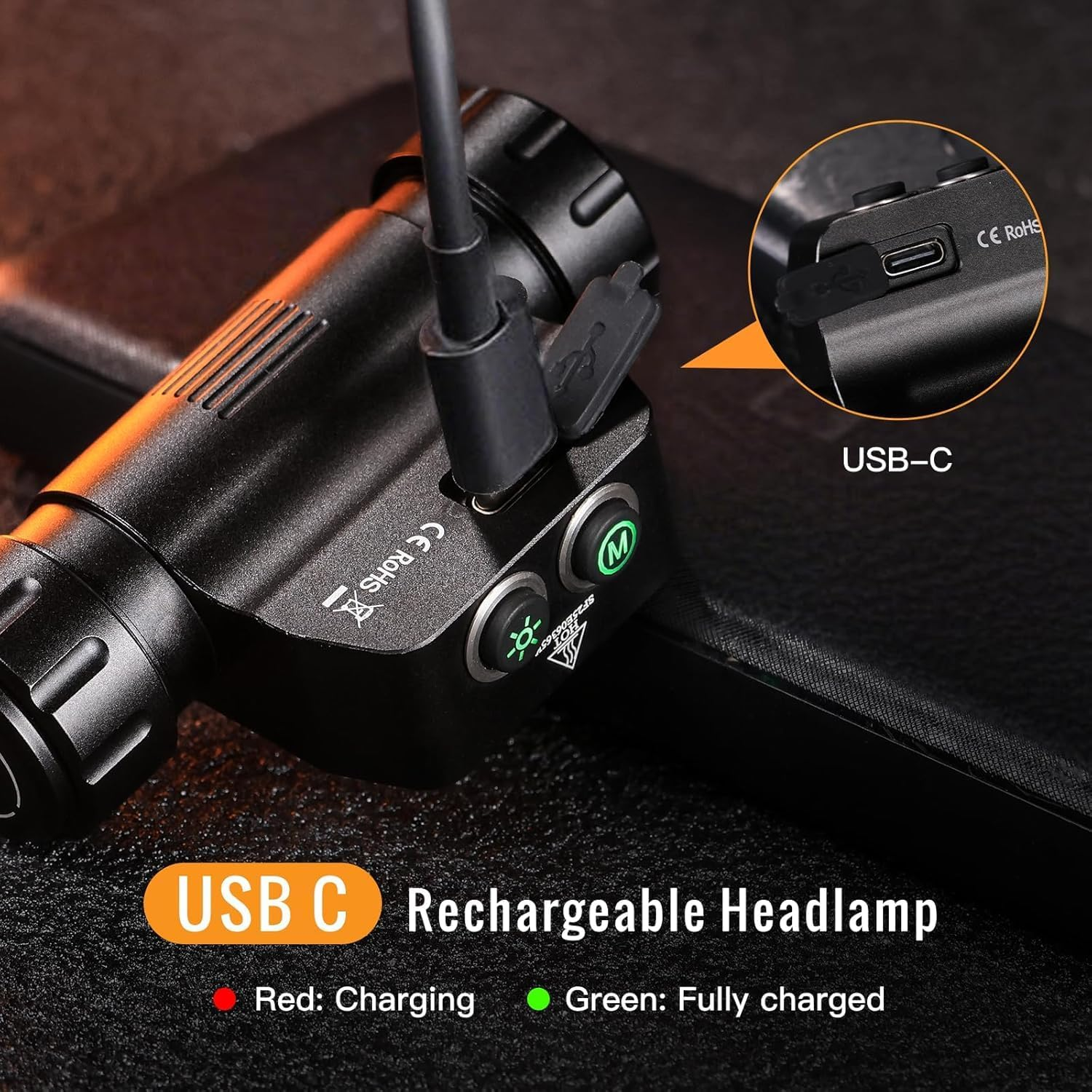 Sofirn HS22 Headlamp Rechargeable, Head Torch 2500 High Lumens, LED Bright Head Lamp with Floodlight Spotlight, 2700K-6500K Color Tint, Dual Button Control for Hard Hat, Camping, Running, Emergency image number 5