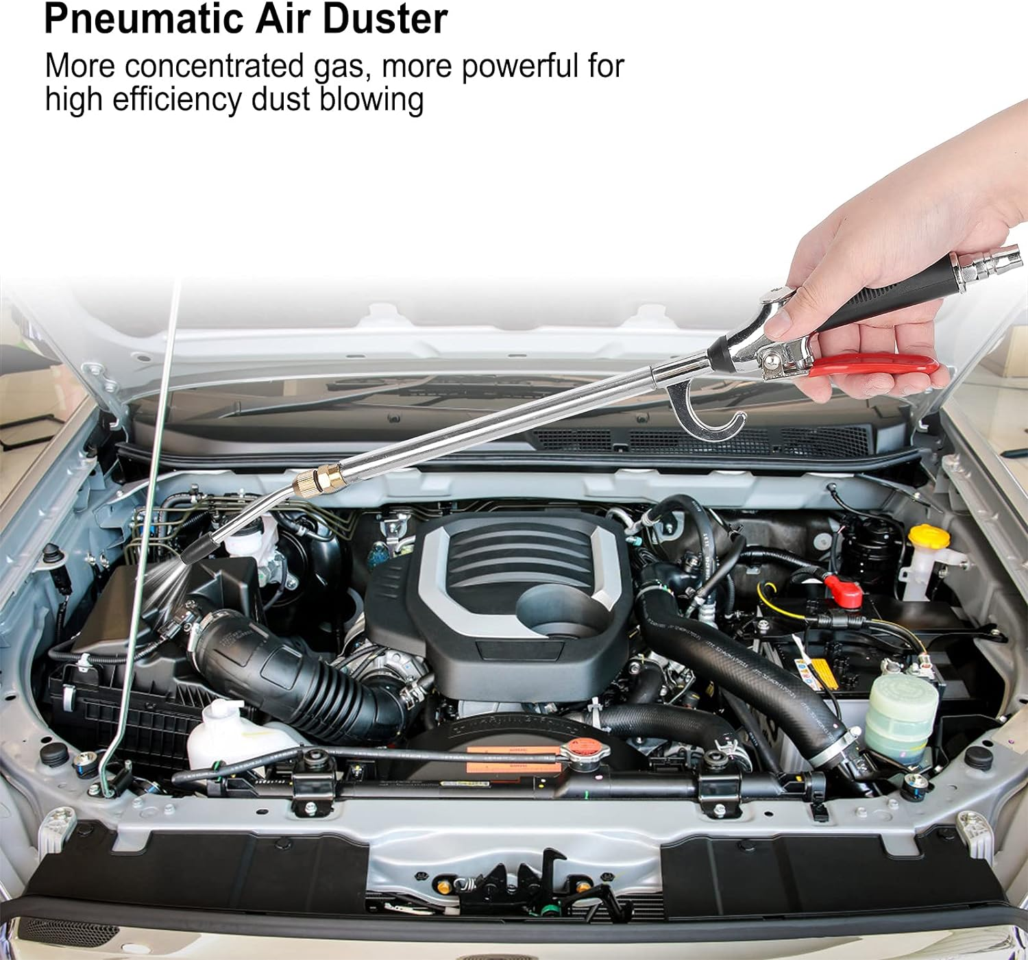 Air Blow Gun, High Volume Powerful Industrial Air Blow Gun, High Air Blower Gun with 14" - 21" Extensible Air Nozzle, Pneumatic Air Compressor Accessories Blower Tool image number 3