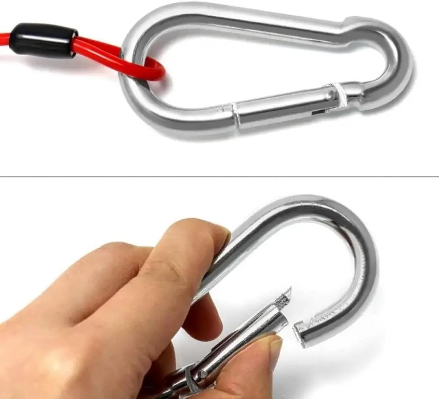 MAEZOE 6FT Trailer Brake Away Cable, Heavy Duty Steel Wire Coiled Safety Cables Strap for RV Towing Trailer - Trailer Breakaway Safety Cable Spring Towing Coiled Wire for Enhanced Durability image number 6