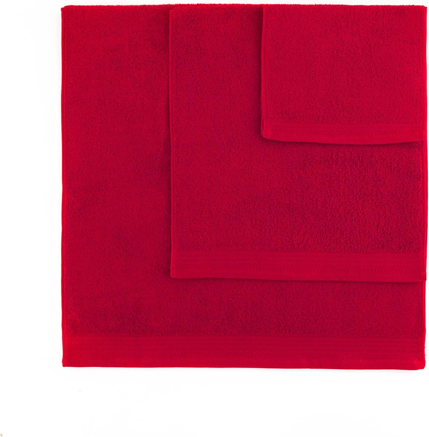 Top Towel - Premium - Large Bath Towels - Bath Towels - 2 Hand Towels - 50 X 100 Cm - 100% Cotton - 600 G - Red image number 5