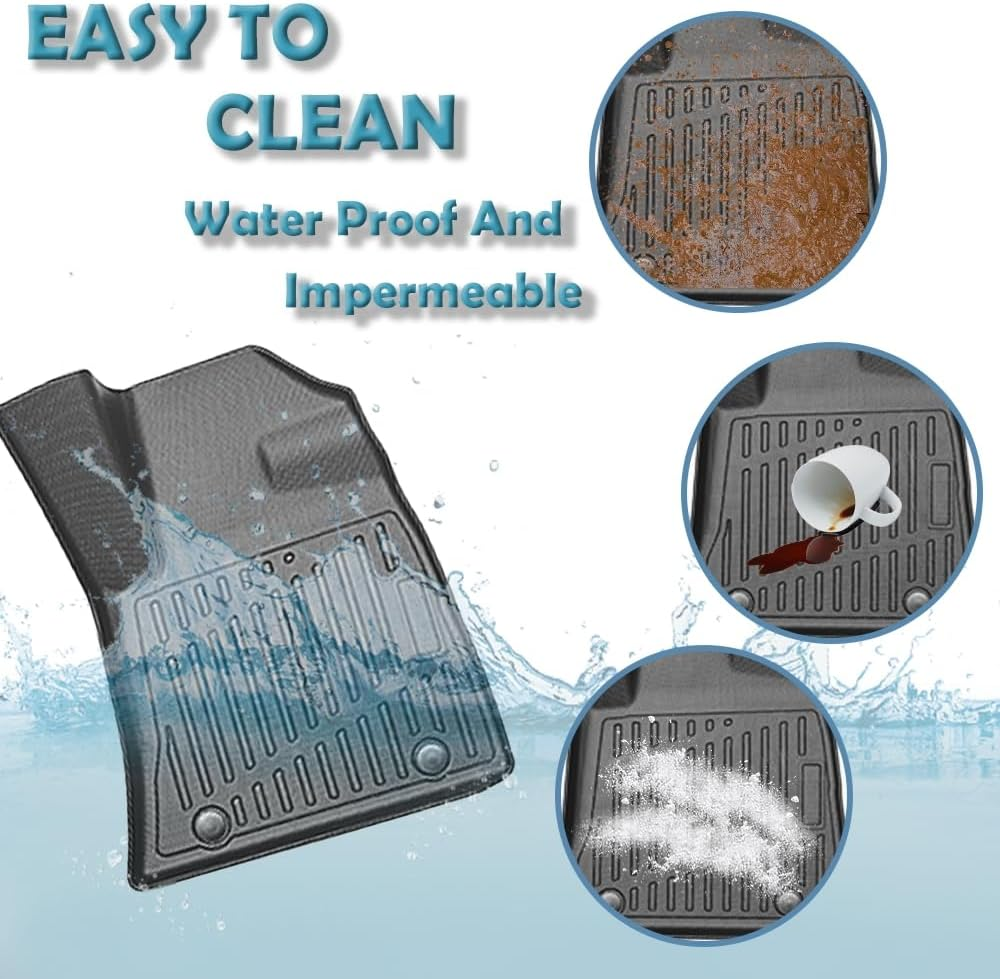 TPE Floor Mats & Bed Liner for BYD Shark 6 2024 2025 &ndash; Heavy Duty 4WD Ute Car Mats | All-Weather Custom Fit | Right Hand Drive Only (Foot Mats + Truck Bed Mat) image number 5