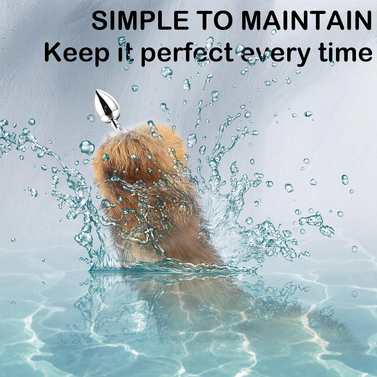 Anal Plug Fox Tail for Women with BDSM Tail Stainless Steel Fox Tail Plug SM Butt Plug BDSM Cosplay Tail Plug Erotic Furry Anal Plug Tail Fox Sex Toy for Men Couples Beginners (S) image number 1