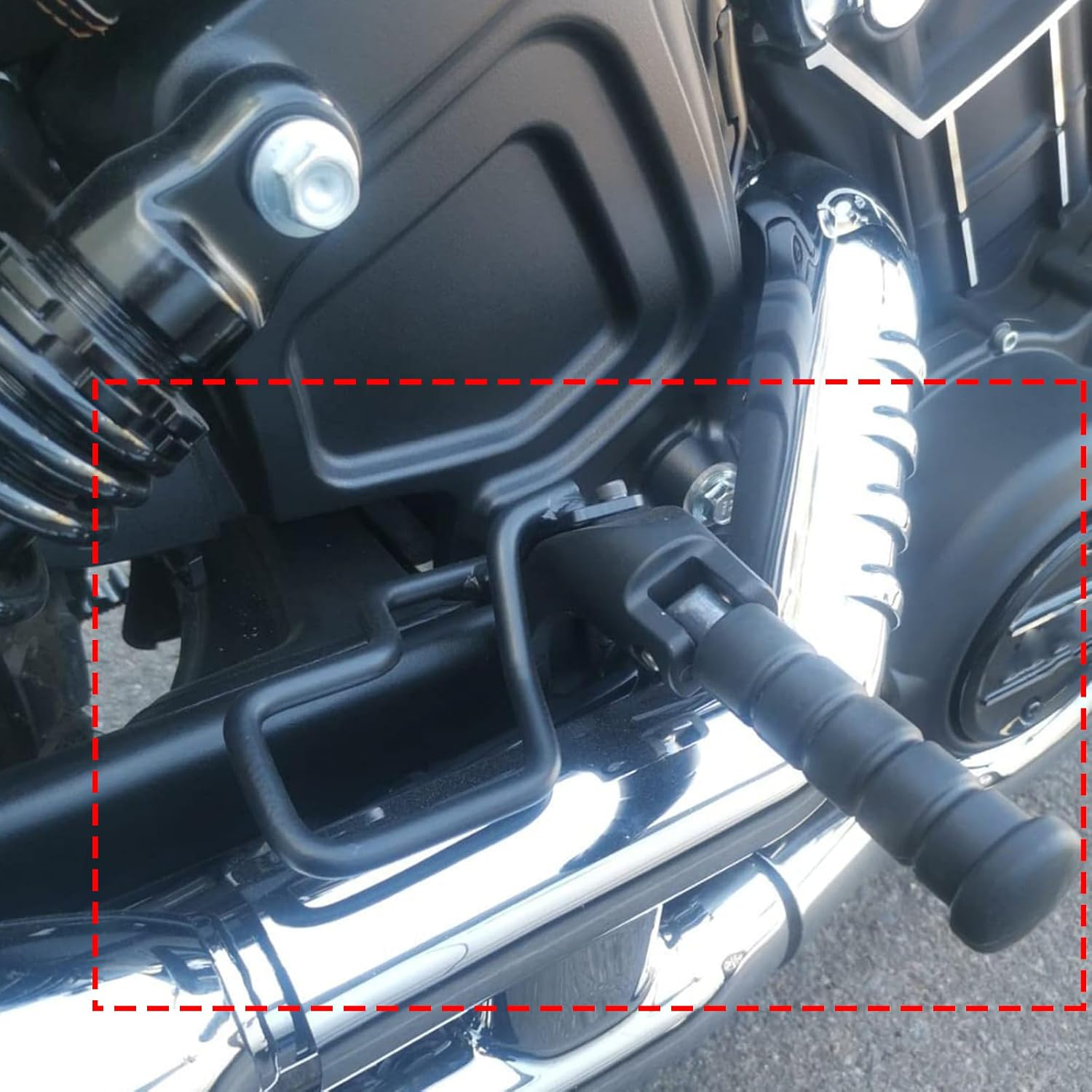 Motorcycle Footpegs Rear Passenger Foot Pegs Replacement for Indian Scout 2015-2025 Scout Sixty 2016-2025 Scout Bobber 2018-2025 Foot Rests Pedal (Black) image number 2