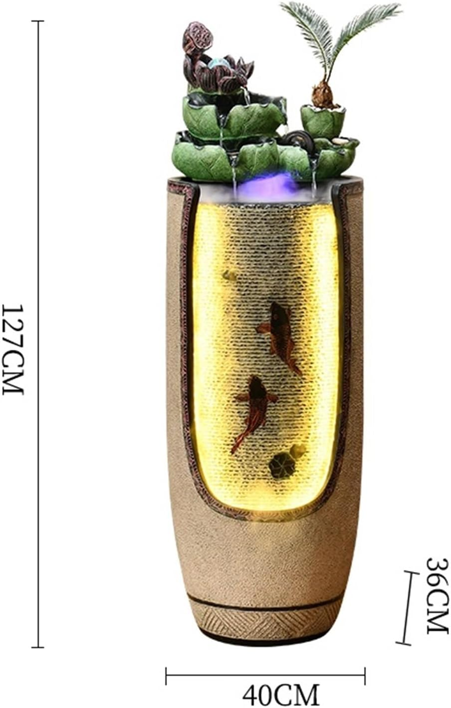 Outdoor Fountain Water Lotus Leaf Floor Decoration, Office Living Room Indoor Circulation Feature, Garden Landscape image number 4