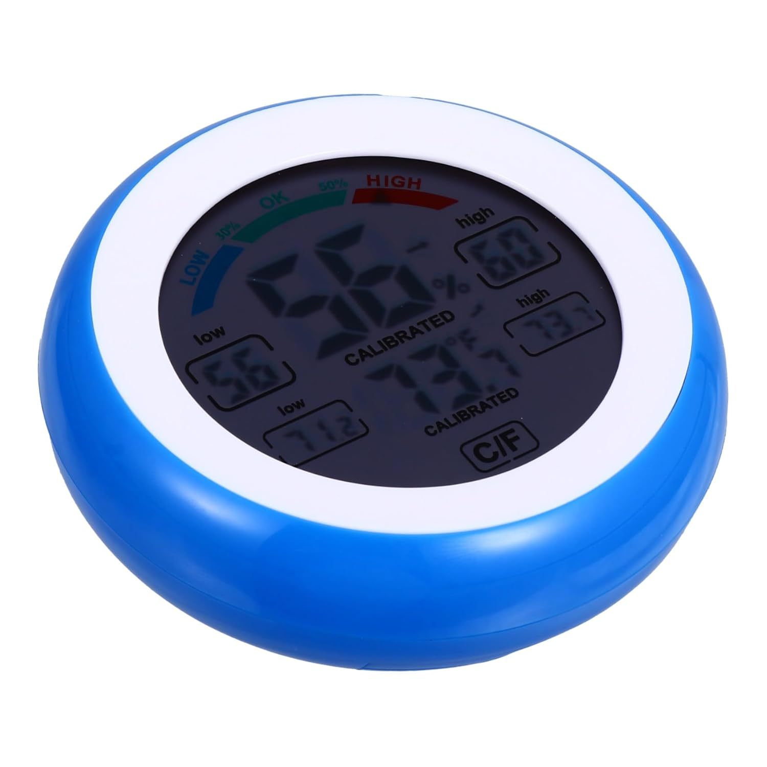 Digital Indoor Thermometer Hygrometer Temperature Gauge with LCD round Display Humidity Level Icons Values Comfort Indicator Switchable for Bedroom Office Greenhouse image number 3