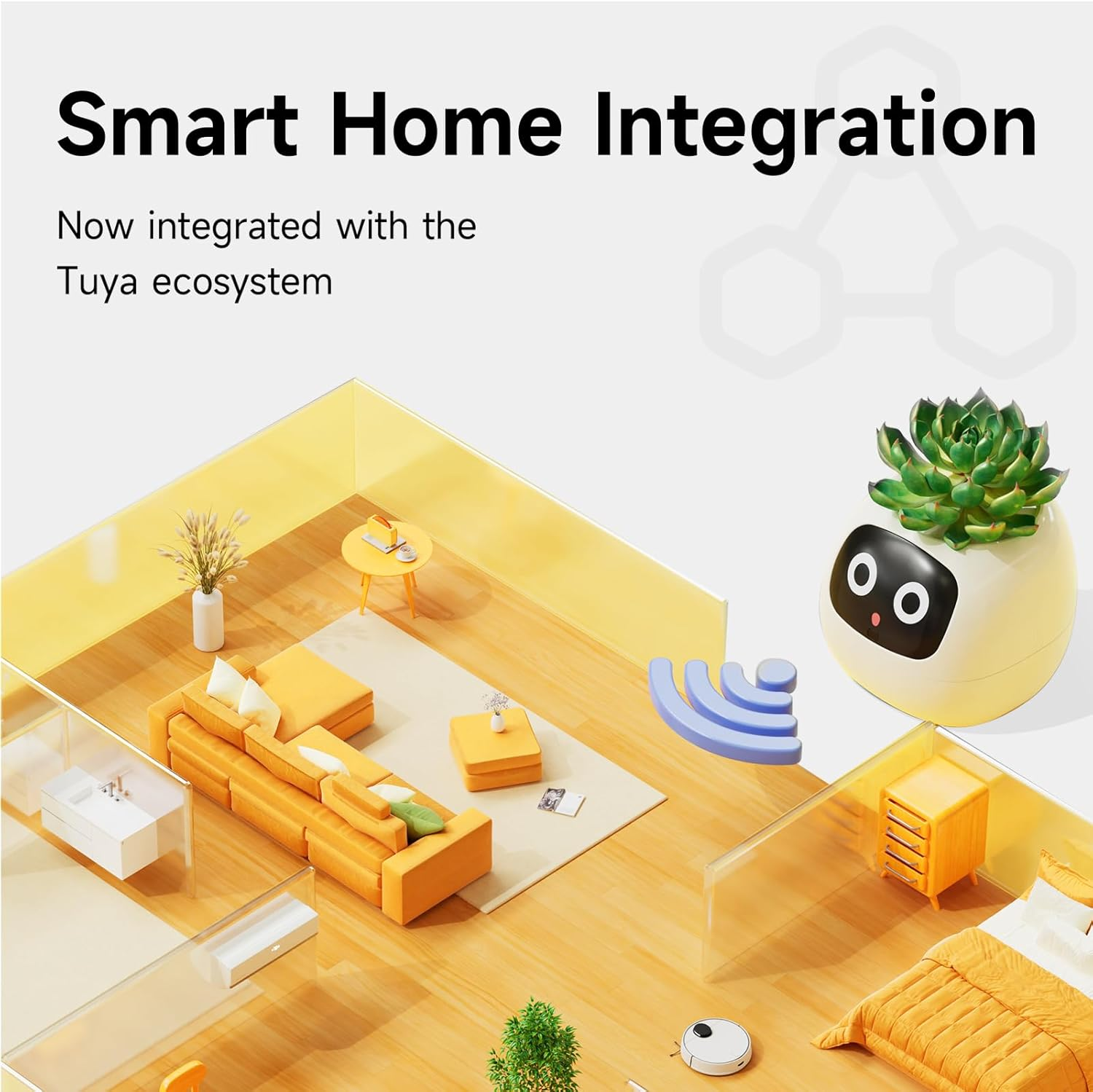 Smart Pet Planter Robot Guidance on Plant Care with Emojis, Adorable Plant Companion with Rich Gesture Interaction, Neat Desk Setup Gift(Green) - Nemo image number 7