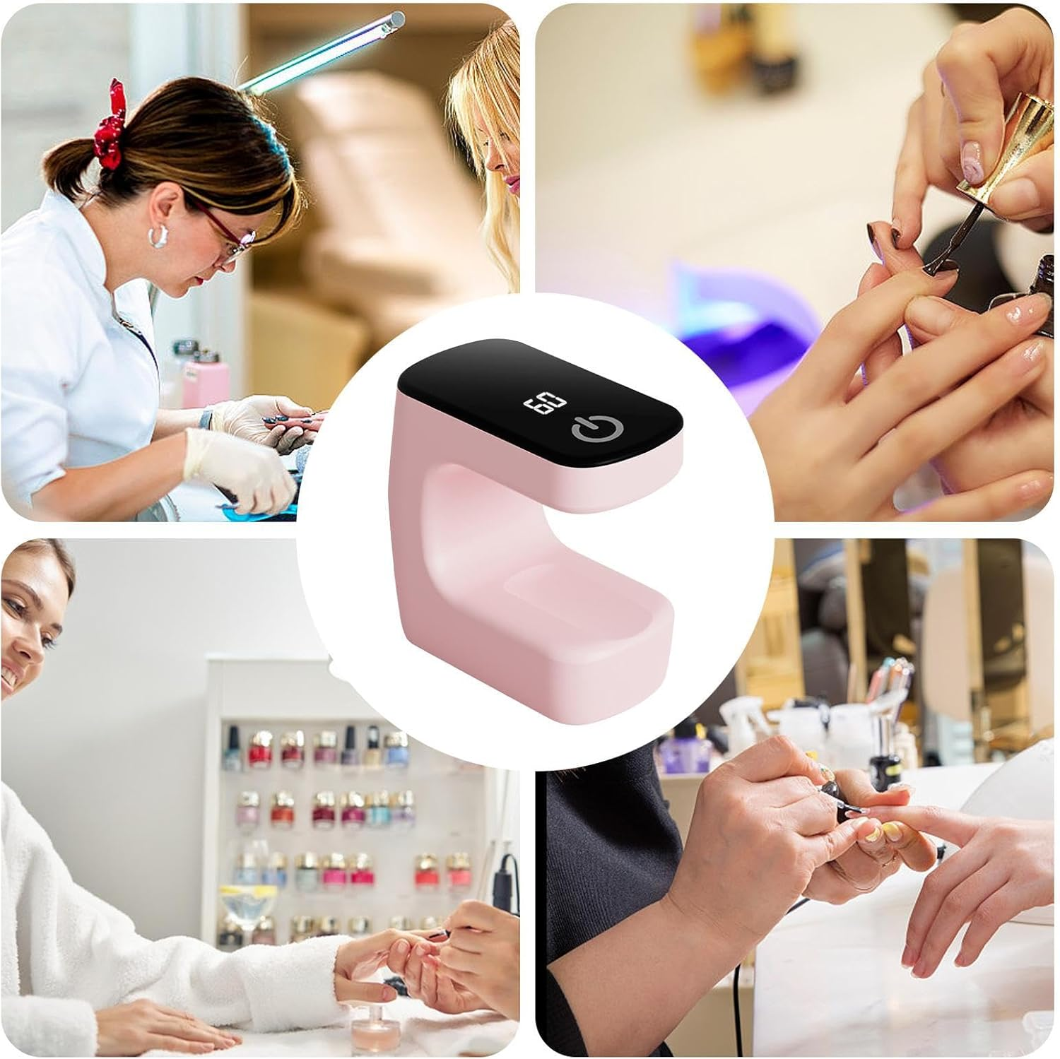 UV Light for Gel Nails | Gel Polish Curing Lamp | Mini Manicure Supplies Portable for Women Ladies Girls Students Busy Professionals Salon Workshop Activities Home Travel