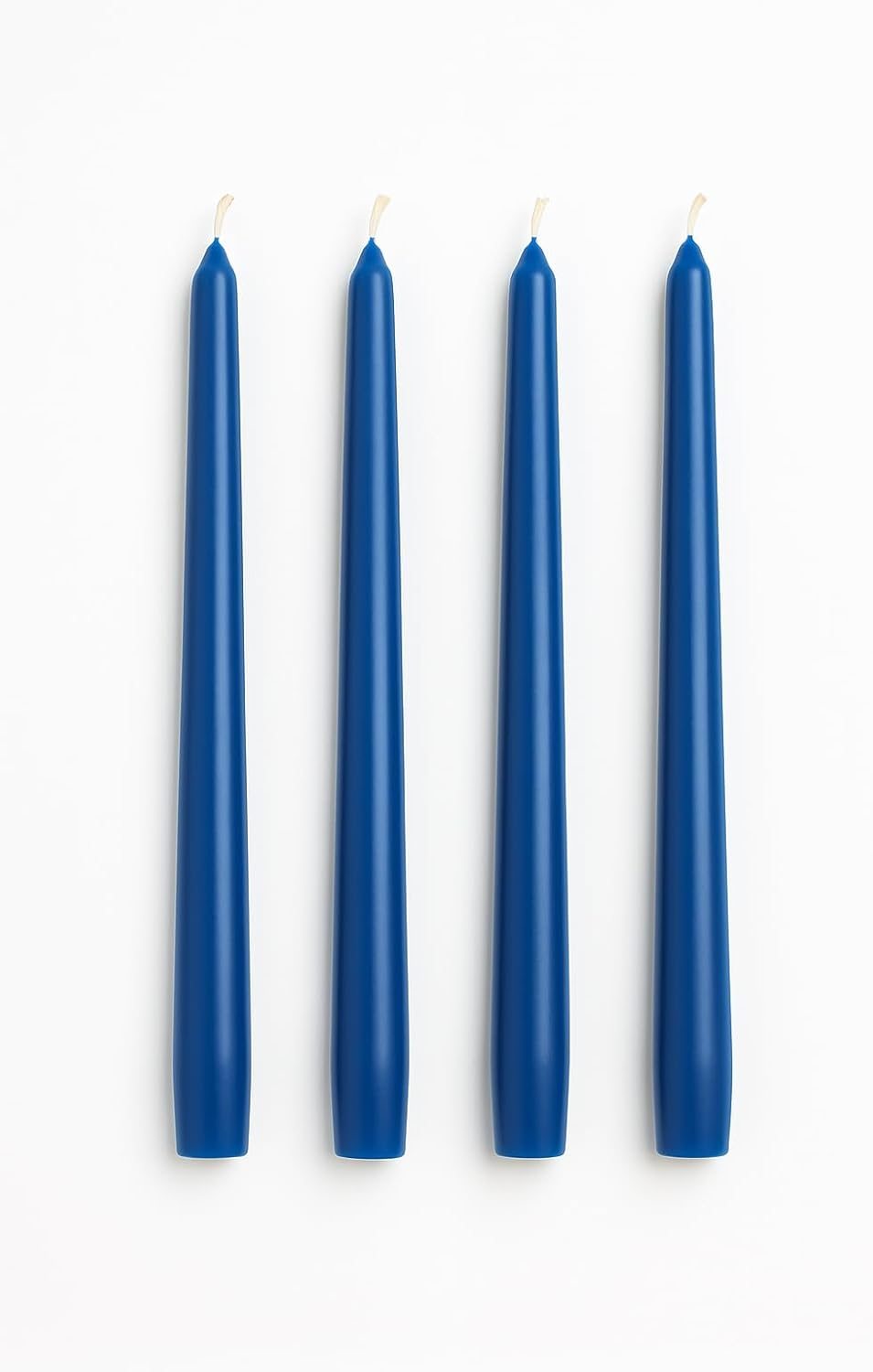 Dinil Blue Taper Candles &ndash; 10 Inch Tapered Candles Set of 4 &ndash; Unscented Dripless Taper Candles &ndash; Decorative Long Candlesticks for Decoration, Festival, Dinner, Party &ndash; Long Burning Time &ndash; Blue