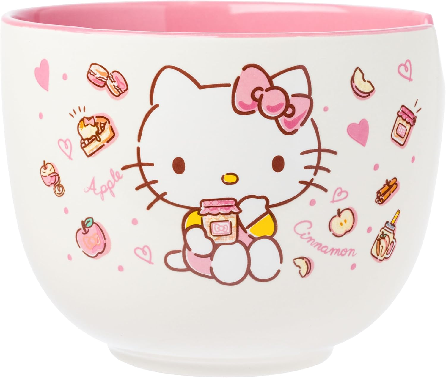 Silver Buffalo Sanrio Hello Kitty Apples and Cinnamon 20-Ounce Ramen Bowl and Chopstick Set - Hello Kitty And Friends Graph image number 2