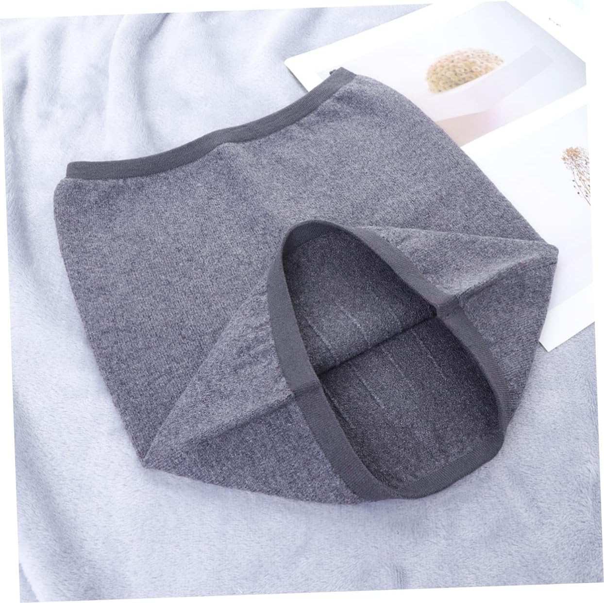 Grey Small Wool Waist Belt Warm Waist Support Abdominal Wrap Stretchy Waistband for Women image number 1