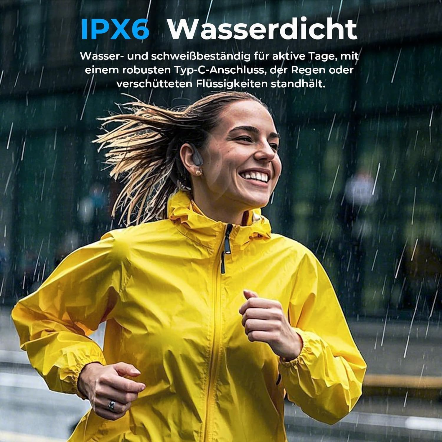 Relxhome Bone Sound Headphones, Open Ear Headphones Bluetooth 5.3 with Dual Microphone, 8 Hours Battery Life, IPX6 Waterproof Wireless Sports Headphones for Running, Cycling, Fitness image number 4