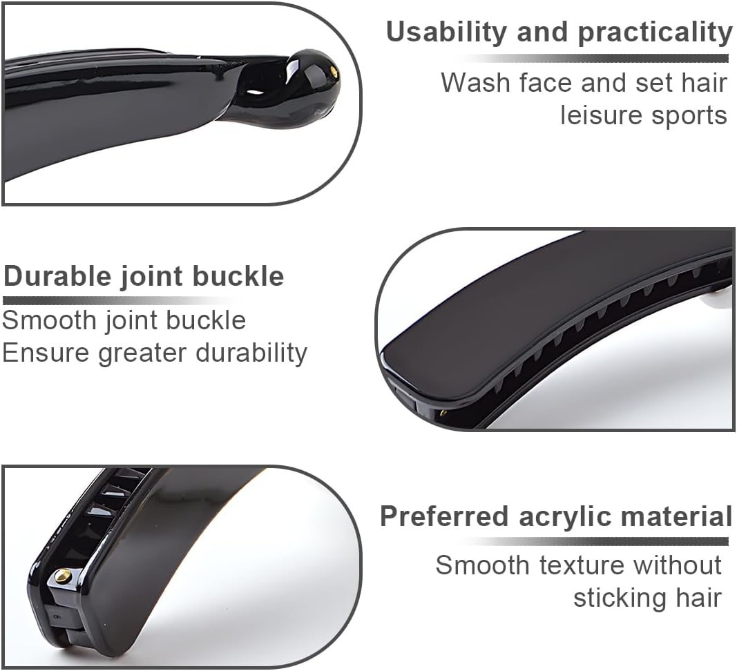 PHCOZY Pack of 6 Banana Hair Clips, Vintage Banana Hair Clips, Fish Clips for Long Hair, Banana Clips, Comb Fish Clips, Banana Hair Comb for Women and Girls image number 2