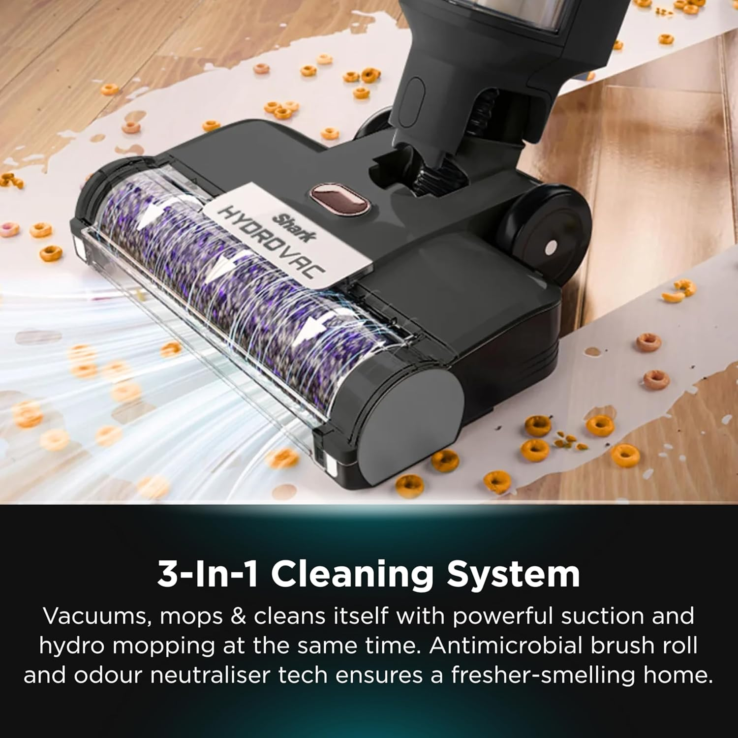 Shark Hydrovac Pro XL Cordless 3-In-1 Vacuum Cleaner, Self Cleaning Vacuum & Hydro Mop, Multi Surface & Odour Neutralising, WD210ANZ, Charcoal Grey & Rose Gold image number 5