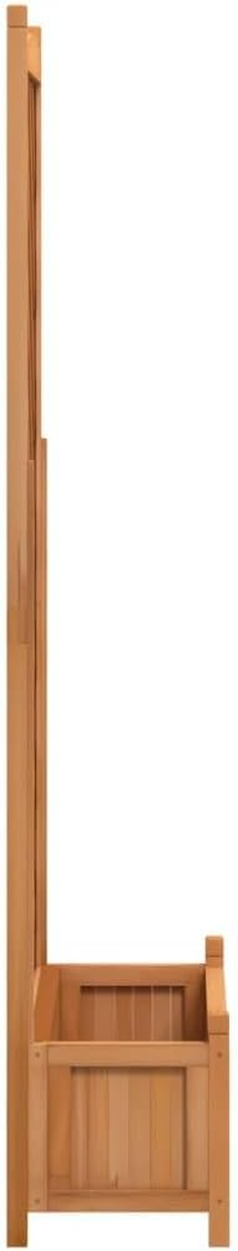 Planter with Trellis Brown Solid Wood Fir image number 5
